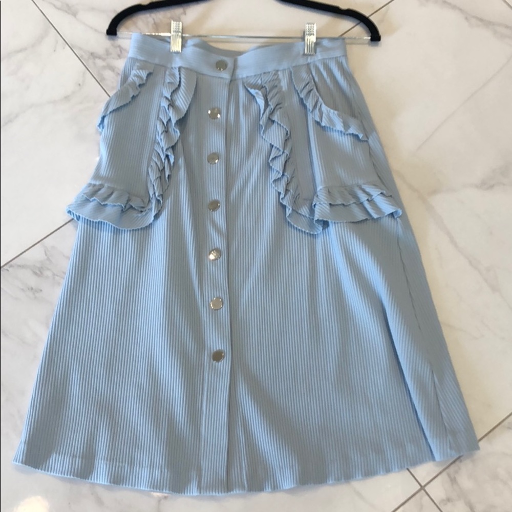 Light blue midi skirt